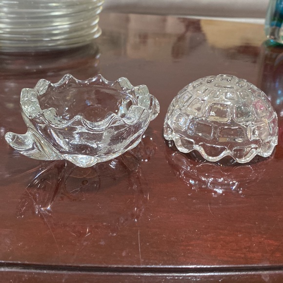 Anchor Hocking pressed glass turtle candy trinket black box from the 1950’s - Picture 14 of 16